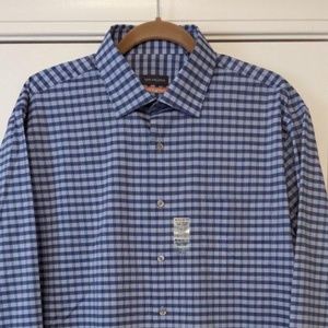 Men’s regular fit large Van Heusen blue dress shirt